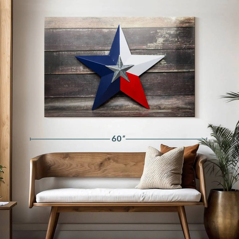 Sebbie Texas Lone Star, 34" H x 51" W