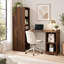 Bureau d'ordinateur extensible avec tablettes et roulettes de rangement 