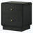 Black 2-Drawer Nightstand Bedside Table