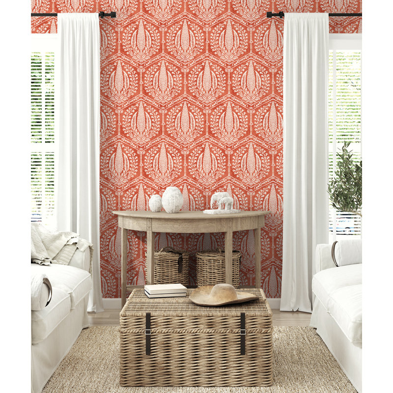 Rouleau de papier peint L 27 pi x l 27 po, Terre cuite rouge