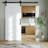 Manufactured Wood Paneled Sliding Barn Door with Installation Hardware Kit,Sliding Closet Door with PVC Surface-102040354