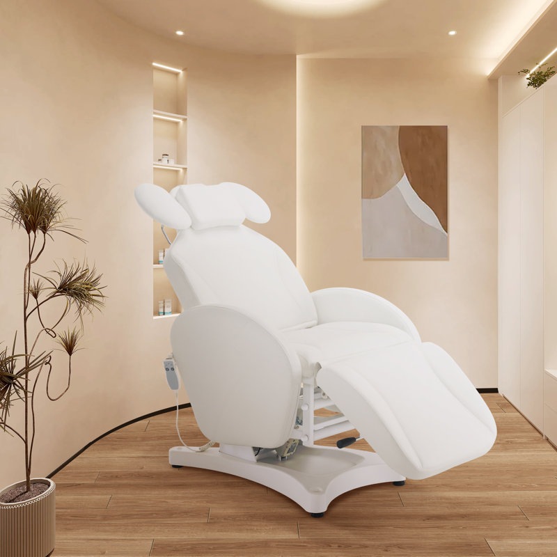Fauteuil de massage électrique inclinable pour spa, lit de massage à extension de cils, similicuir