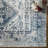 Fitz Machine Woven Oriental Sky Blue Area Rug-1449913558