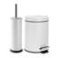Harbour Housewares - 3L Round Bathroom Bin & Brush Set - Stainless Steel Bin & Cleaning Brush-920491195