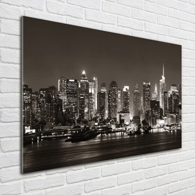 Manhattan New York - No Frame Print on Glass