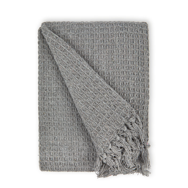 Vitela Throw Blanket, Silver Grey, 127 x 152cm