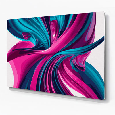 Gradient Abstract 86 Purple Metal Wall Art