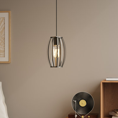 1 - Light Matte Black Chandelier Pendant