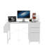 Bureau de 47,3 po avec prise de courant, 3 tiroirs, poche latérale, bureau d'étude facile à assembler, cadre stable et réversible pour bureau à domicile, bureau d'ordinateur de société, table de jeu, coiffeuse-199275125