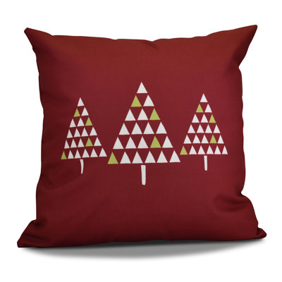 Jump for Joy Christmas Trees Square Pillow Cover and Insert