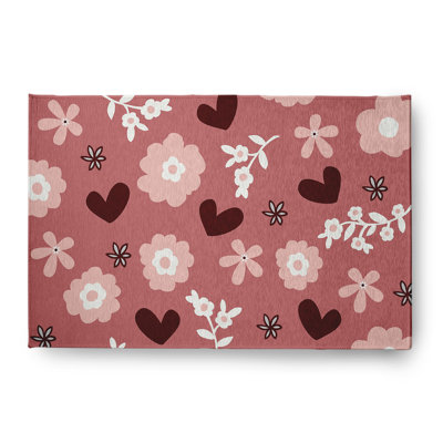 Dystiny Chenille Floral Indoor Rug