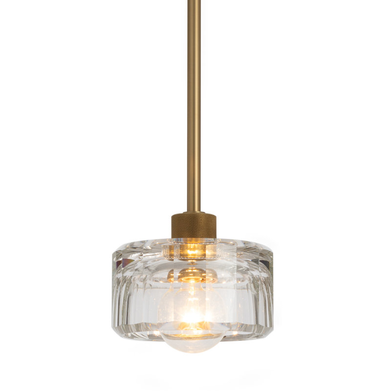 Bijoux Crystal Pendant (Natural Brass), Natural Brass