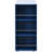 Navy Kitchen Island With Led Lights, Fluted Glass, Power Outlets Modern Rolling Storage, , Outlet, Glass Door,-1820536035