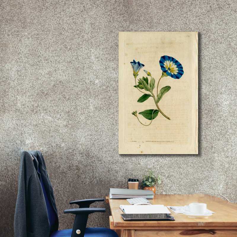 «Blue Flower» par Art Licensing Studio, art mural sur toile, H 40 po x l 26 po x P 1,5 po
