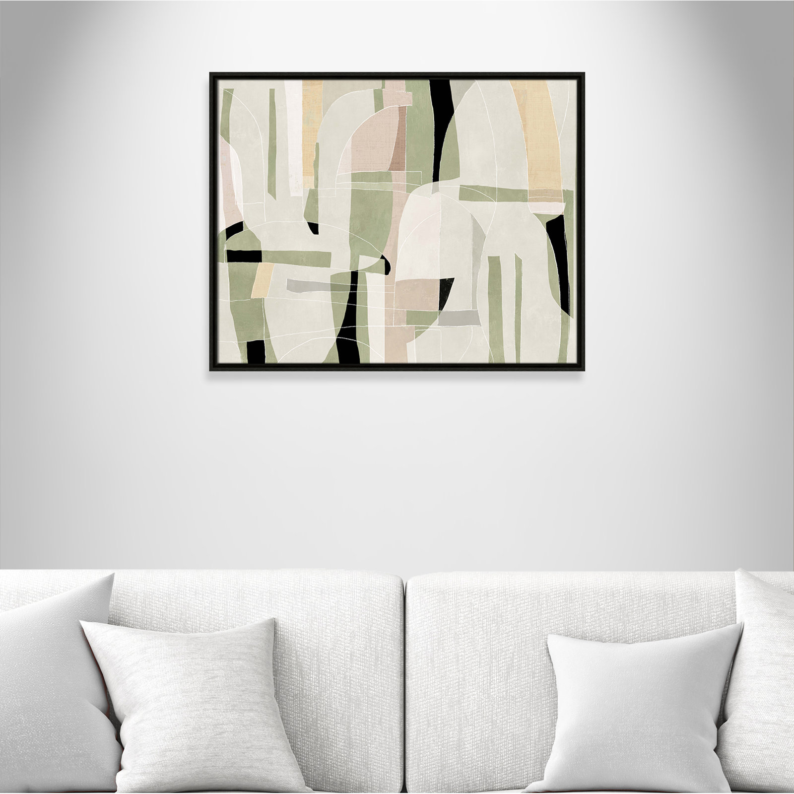 Brienne "Sunny Barcelona" Print, 29.5" W x 23.5" H, Espresso