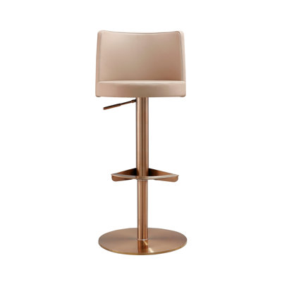Upholstered Adjustable Height Bar Stool