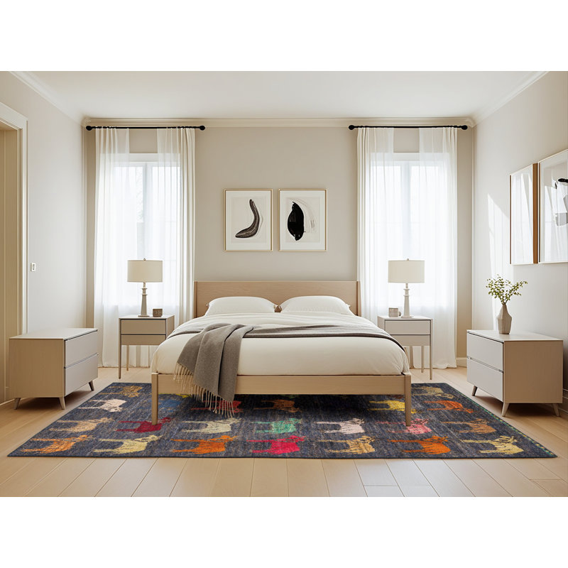 Tapis abstrait moderne 5340, Rectangle de 5 pi x 8 pi