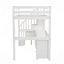 Structure de lit simple de taille mezzanine avec bureau intégré et tiroirs de rangement doubles-1926993129