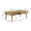 Table basse en bois massif avec rangement Dkhari