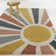 Deovian Sunshine Rainbow Shag Rug