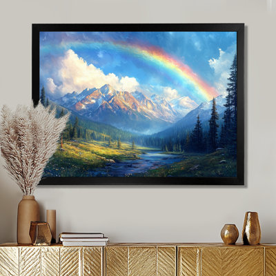 Rainbow Over The Rocky Mountains - Rainbow Canvas, art mural
