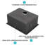 Évier de cuisine noir 23 po 23 po x 23 po x 18 po x 9 po en acier inoxydable avec profondeur de 9 po