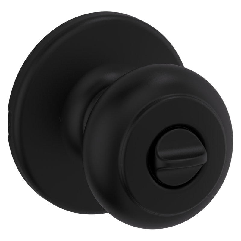 Cove Bed/Bath Knob in Matte Black