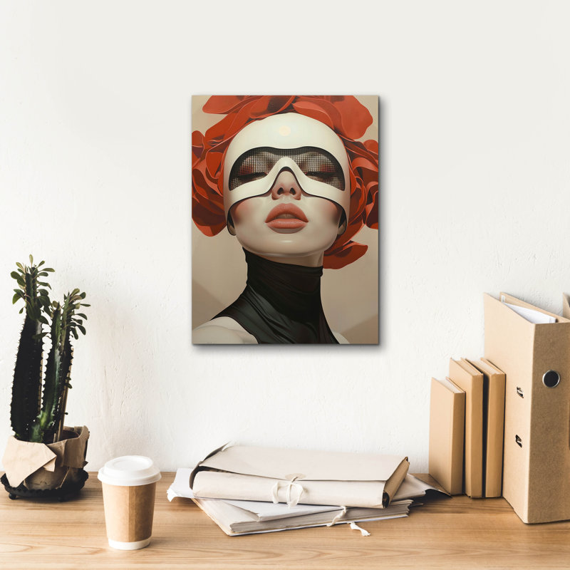 «The Mask» par Andreas Magnusson, art mural sur toile, H 16 po x l 12 po x P 0,75 po