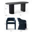 Ensemble de table de salle à manger pour 6 personnes avec table ovale et 6 fauteuils rembourrés en chenille-957663163
