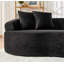 Canapé modulaire courbé 4 places en chenille avec coussins-2030803213