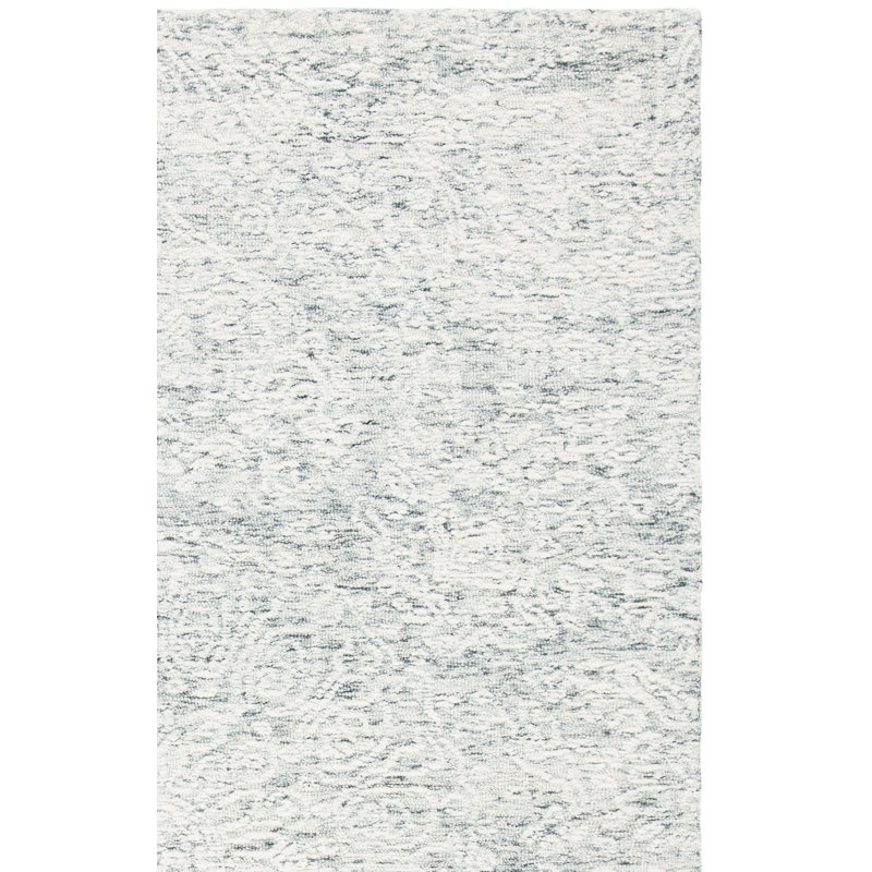Tapis uni en laine et coton touffeté à la main Iconium Iconium, Rectangle 4 pi x 6 pi