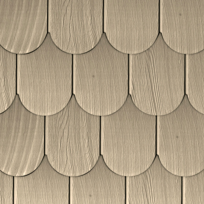 Vinyl Round Shingles, Biscuit