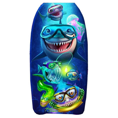 PMU 33 Inch Shark and Fishes Printed Bodyboard