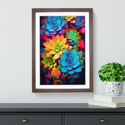 Succulent Pop No.2 - Single Picture Frame Print on Wood