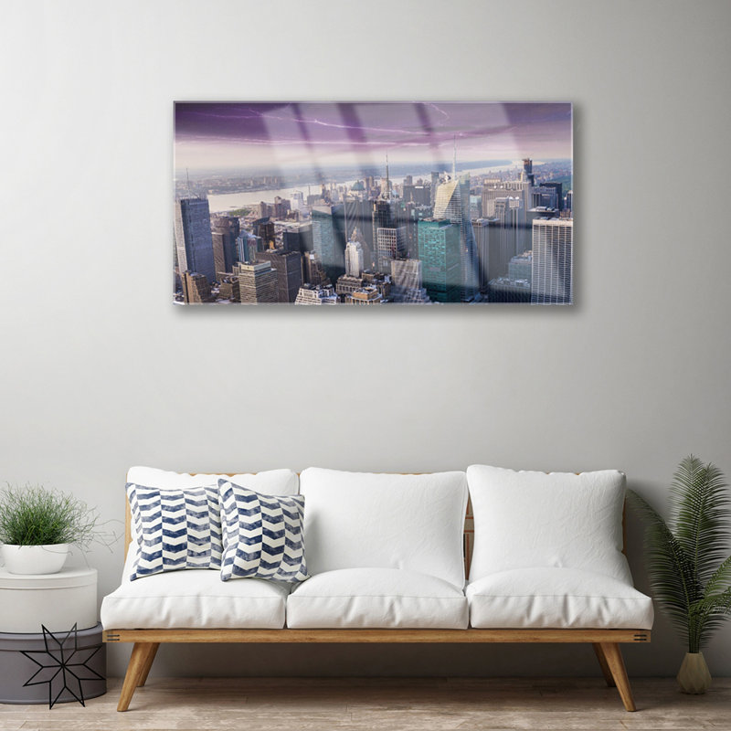 Houses City - Unframed Photograph on Glass