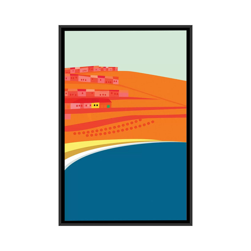 «Rosarito Seashore» par Charles Harker, reproduction sur toile tendue, H 26 po x l 18 po x P 1,5 po, Toile avec cadre noir