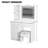 Elegant Vanity Desk Set With Led Lighted Mirror - Adjustable 3-color Lighting, 2 Drawers & Storage Shelves, White Makeup Table With Chair