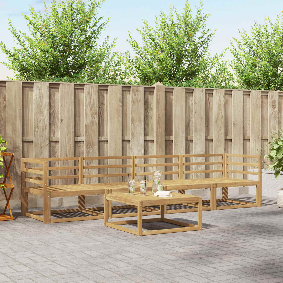 Outdoor Sofa Set 5 pcs Garden Furniture Sectional Patio Lounge Decor