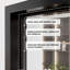 Porte coulissante à galandage 30x80 en aluminium noir avec cadre, serrure et fermeture amortie, porte à galandage 10 carreaux en verre trempé dépoli, porte en métal finition noire, porte de chambre, porte de chambre moderne haut de gamme-121598461