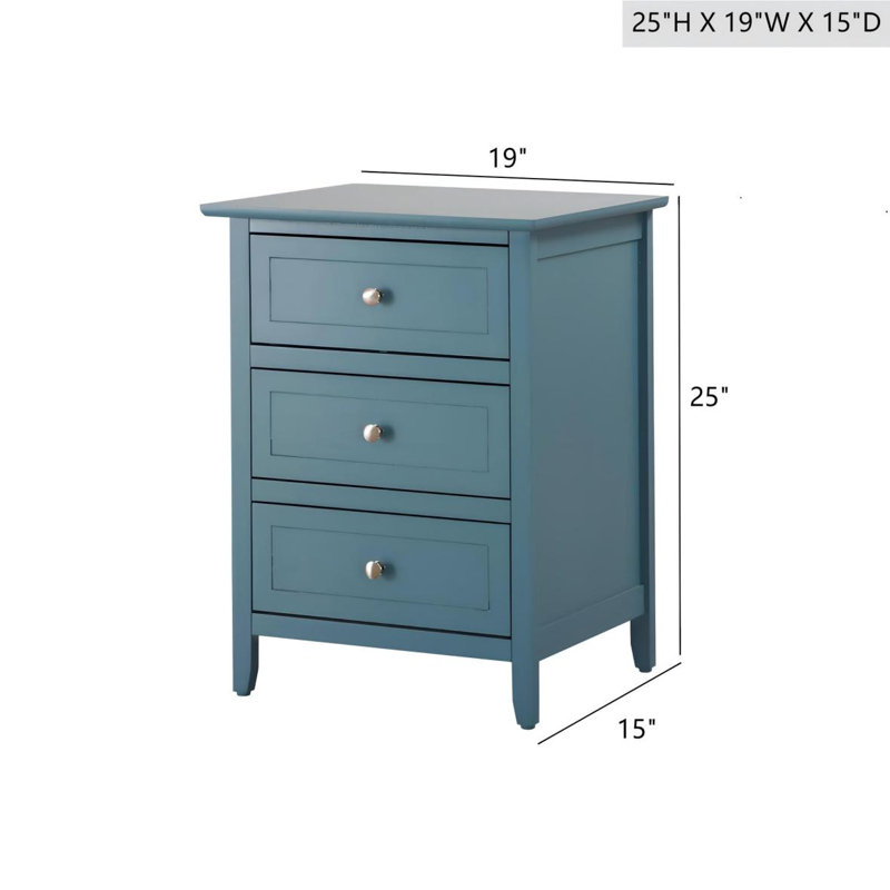 Table de chevet intemporelle pour chaque chambre, Sarcelle