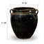 Vase de plancher en porcelaine noire 11,02 po Elof