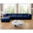 Upholstered Loveseat Sofa With Ottoman-809982337-809396769