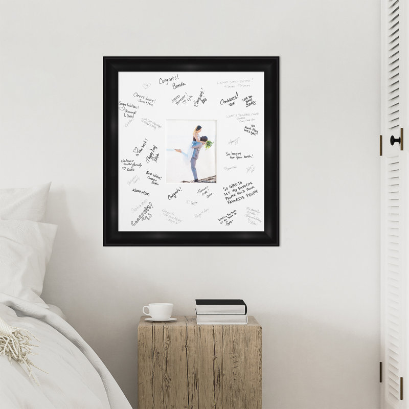 Grand Signature Mat Picture Frame, Photo Frame Wedding Guest Book Alternative, Autograph Picture Mat for Signature Board, Wedding Celebrations Graduations Support Encouragement or Retirement