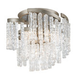 Mont Blanc 5 - Light 18.25" Unique/Statement Geometric Semi Flush Mount