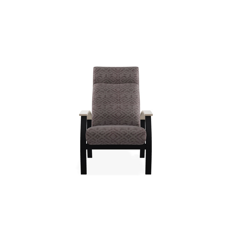 Chaise de patio inclinable avec coussins Askar, Minéral Kuno II, Désert P60, Noir texturé