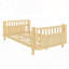 Lit plateforme double en bois pour enfants avec rampes, structure en fer basse pour la sécurité et un accès facile, convient aux filles et aux garçons-1949587635
