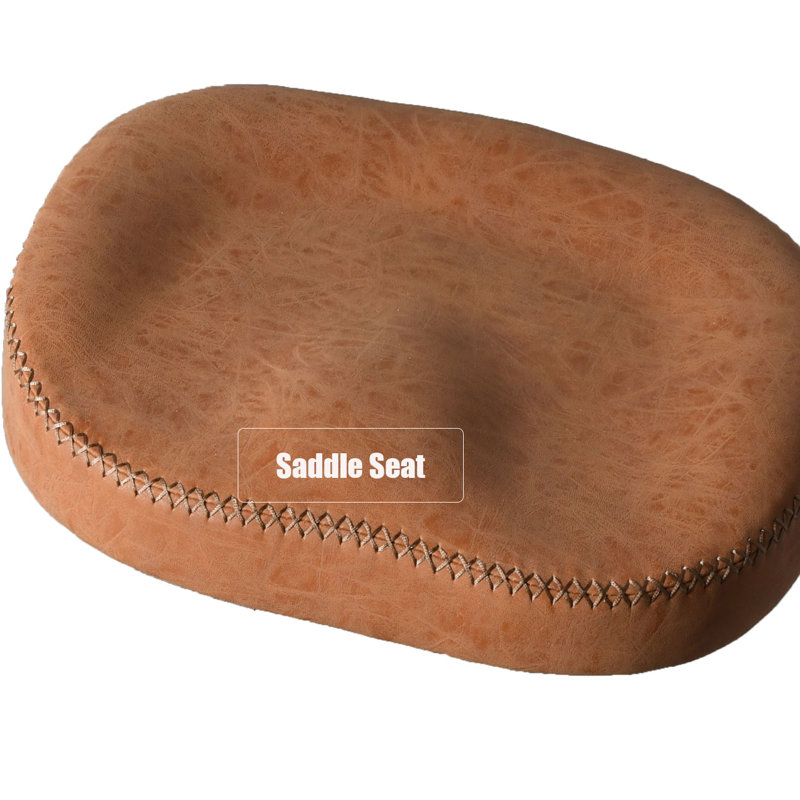 Chaise de salle à manger en cuir sans dossier