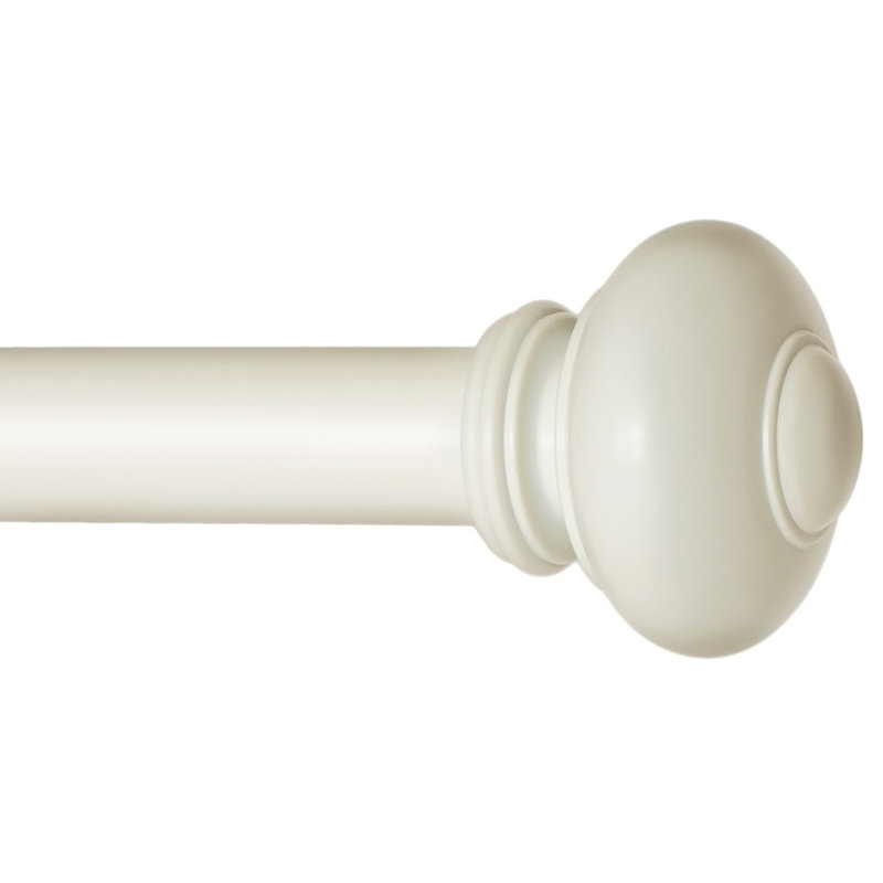  Tringle à rideaux pour fenêtre Drapery - conception à bouton, tringle 1 pouce, 120 à 240 pouces Noir antique, 120" - 240"