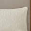 Ensemble de couvre-lit 3 pièces pour grand lit - couleur crème, coin fendu, plissé, tissu en microfibre, rembourrage plissé, microfibre, bourre, tendance