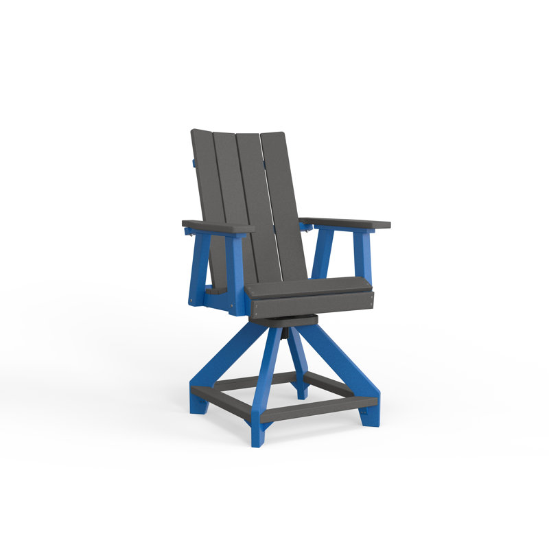 SOL Outdoor Bar Stool, Pacific Blue, Aruba Blue